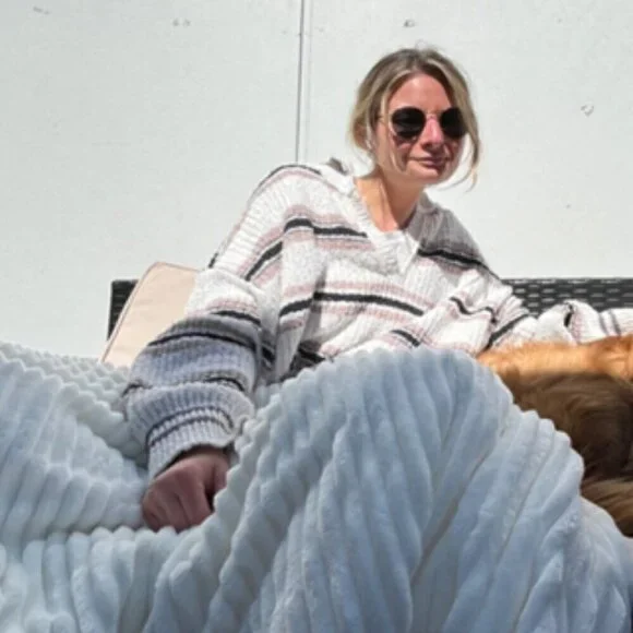 FREE PEOPLE Kennedy Stripe Pullover in Ivory Size Small - Picture 5 of 14